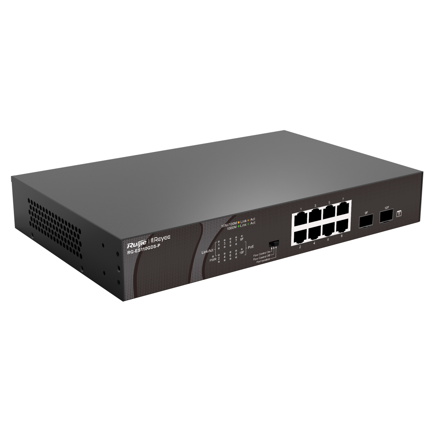 RG-ES110GDS-P, 10-port 10/100/1000Mbps Unmanaged PoE Switch