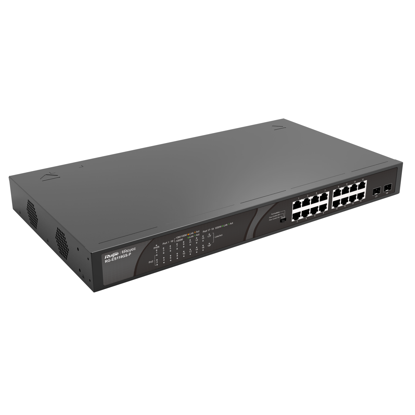 RG-ES118GS-P, 18-port 10/100/1000Mbps Unmanaged PoE Switch