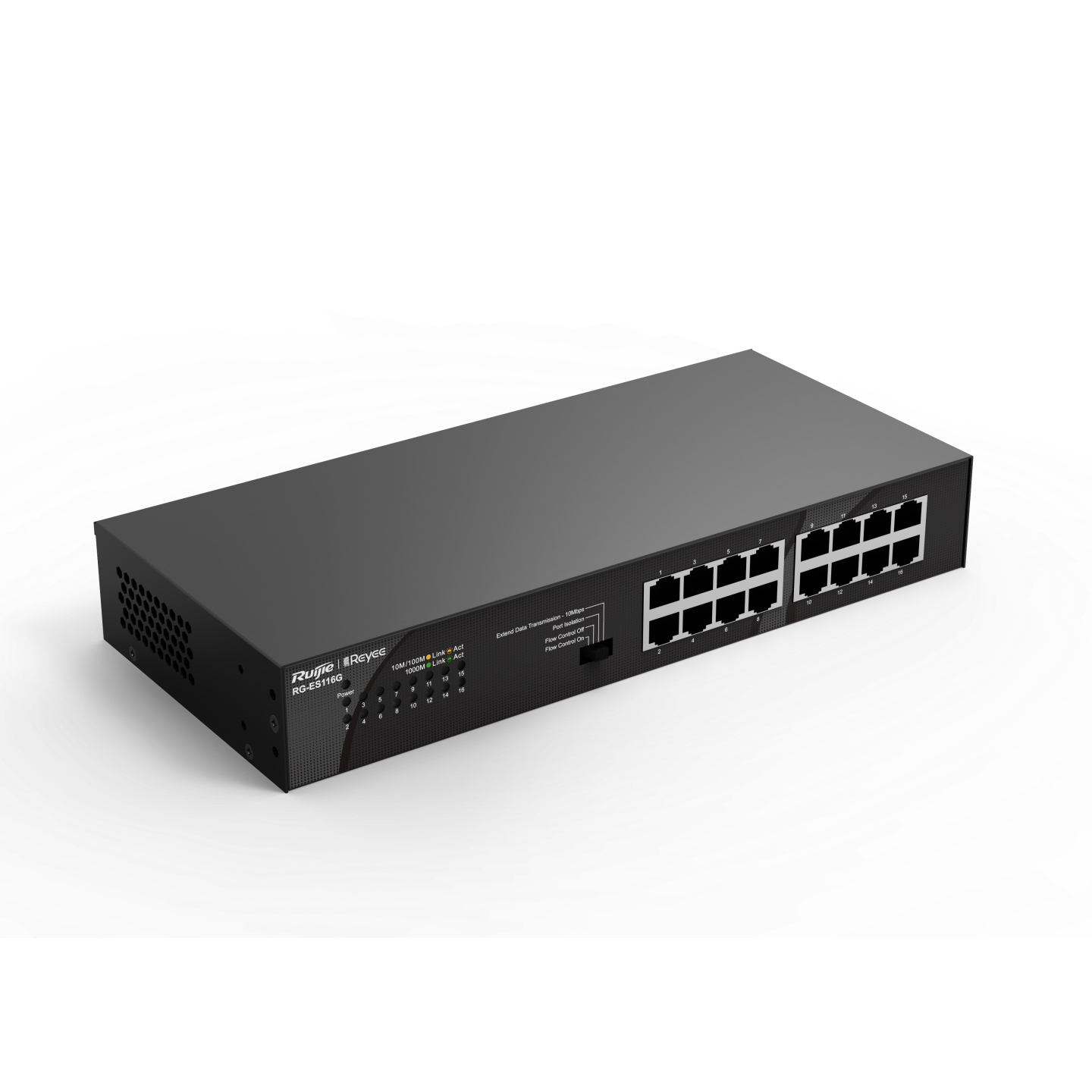 RG-ES116G, 16-port 10/100/1000Mbps Unmanaged Non-PoE Switch