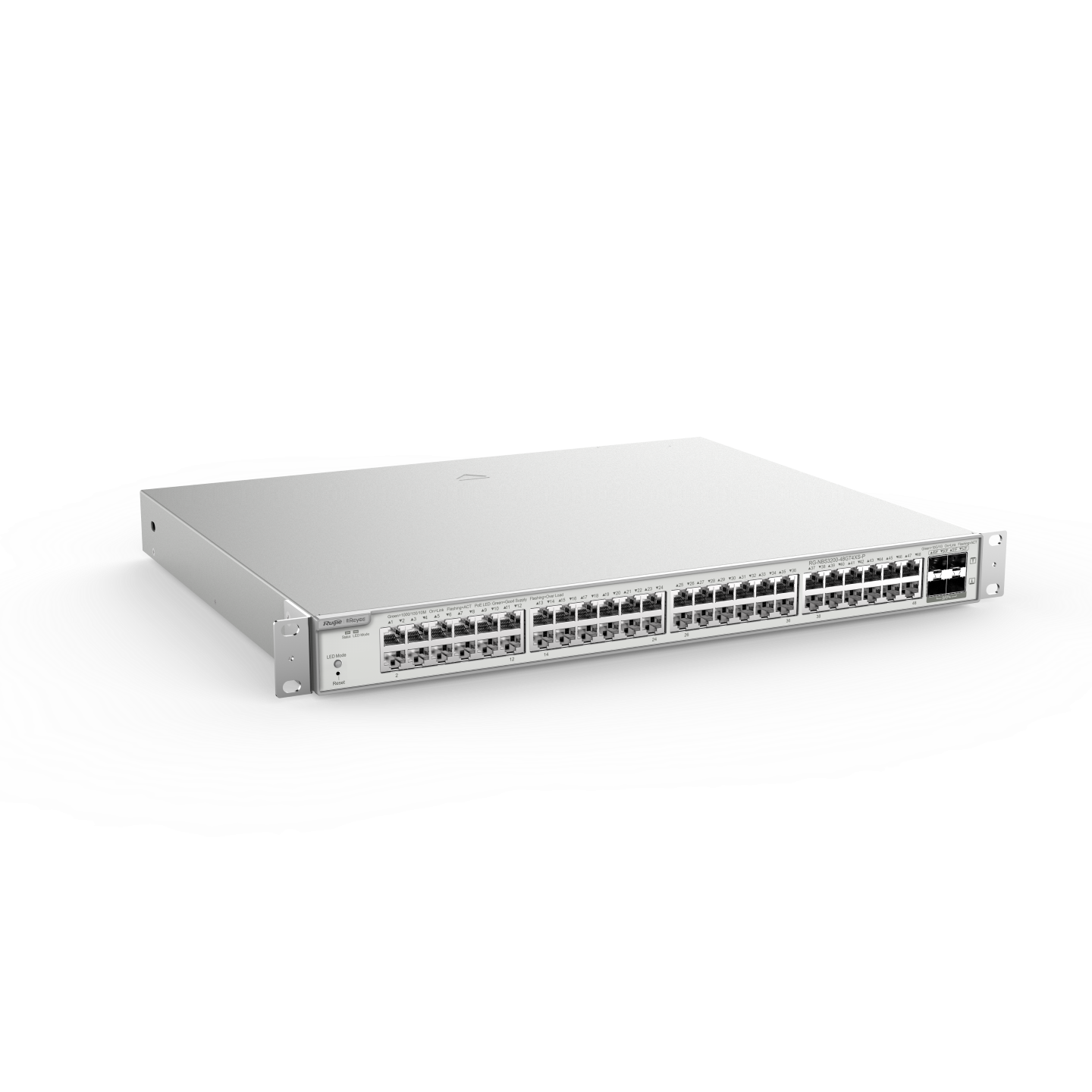 RG-NBS3200-48GT4XS-P, 48-Port Gigabit Layer 2 Cloud Managed PoE Switch, 4 * 10G Uplink